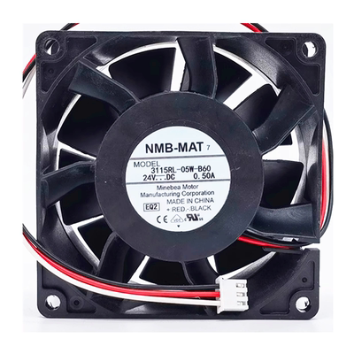 全新NMB 3115RL-05W-B60/B69 DC24V 0.5A 8038 8cm变频器散热风扇
