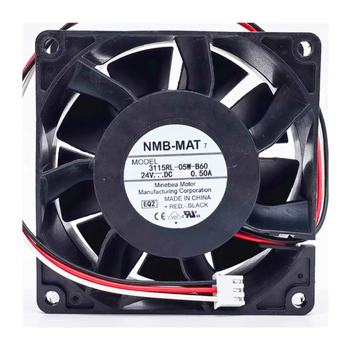 全新NMB 3115RL-05W-B60/B69 DC24V 0.5A 8038 8cm变频器散热风扇