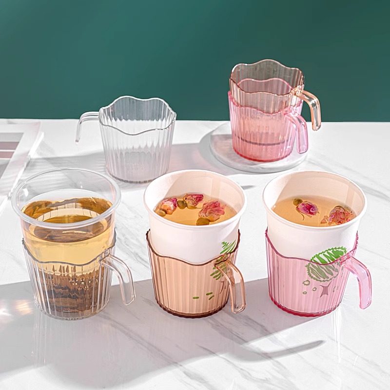 塑料杯托一次性纸杯杯托加厚家用开水防烫杯架办公隔热通用茶杯托,餐饮具,杯套,淘宝优惠券,粉丝福利购,淘宝优惠卷