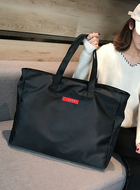 日本MUll旅行包女手提简约行李包大容量旅行袋防水单肩包健身包男