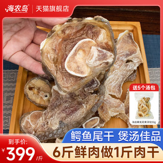 海农岛暹罗鳄鱼尾干货新鲜鳄鱼肉干即食煲汤材料煲粥可商用500克