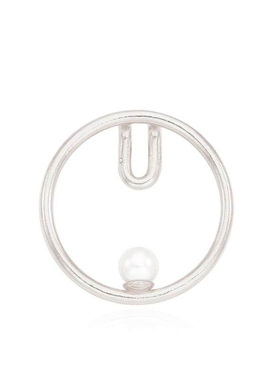 GRENONS高级感简约气质珍珠耳圈通勤显脸瘦灵动蚊香盘耳夹饰品