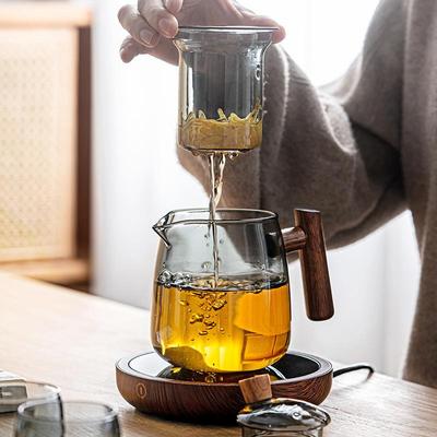 玻璃泡茶壶简易一人茶壶办公室茶具加热恒温保温女士杯垫小型套装