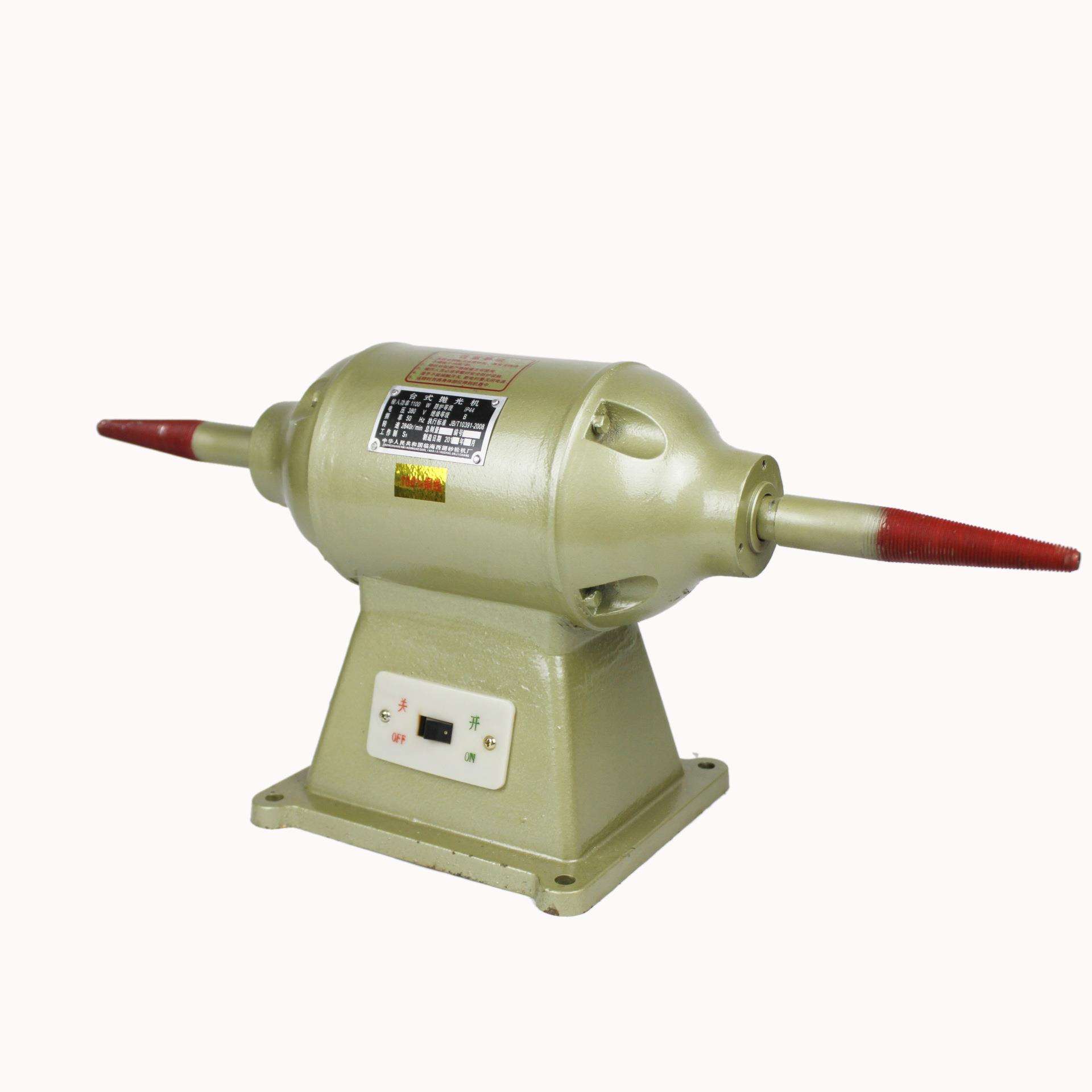 布轮台式工业级电动抛光机砂带机磨光机镜面抛光机双头纤维抛光机