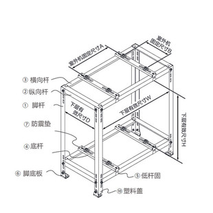 空调外机支架三层叠放落地支架减震降噪节省空间多层架子定制 新品