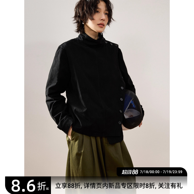 散养文化不规则设计外套机车夹克
