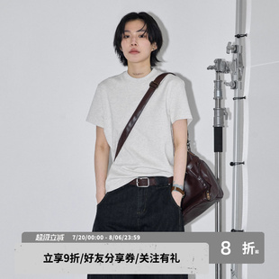 t恤女夏季 sameuoo散养文化「小彩派对」纯色中性风短袖 正肩上衣