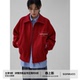 红色跨年夹克外套女 散养文化「纽约日报」春秋短款 蒋依依同款