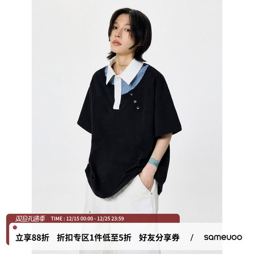 散养文化「流浪都市」翻领短袖t