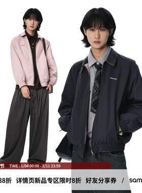 sameuoo散养文化一衣两穿夹克外套秋冬 双色设计 翻领夹克中性风