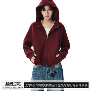 sameuoo散养文化「空茧」短款连帽卫衣外套 跨年休闲空气层上衣