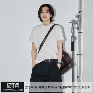 sameuoo散养文化「小彩派对」纯色中性风短袖 正肩上衣 t恤女夏季