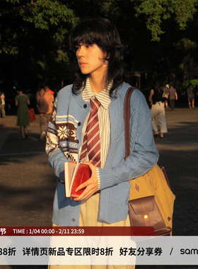 sameuoo散养文化「赫尔辛基日记」费尔岛提花秋冬毛衣中性风外套