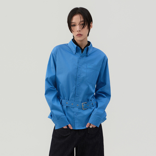 sameuoo散养文化「蓝叩」可收腰长袖 00限时68折 衬衫