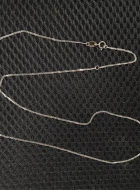 洛丽亚链子925银项链 素链子银侧身链肖邦链 银白色金色