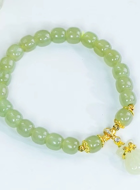 天然和田玉手串晴水福袋珠子手链