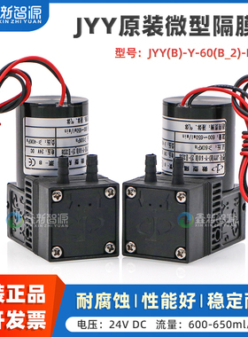 鑫新智源 JYY原装微型隔膜泵JYY(B)-Y-60(B_2)-II3238喷绘机3D打印喷码机无刷墨泵DC24V 600-650ml/min大墨泵