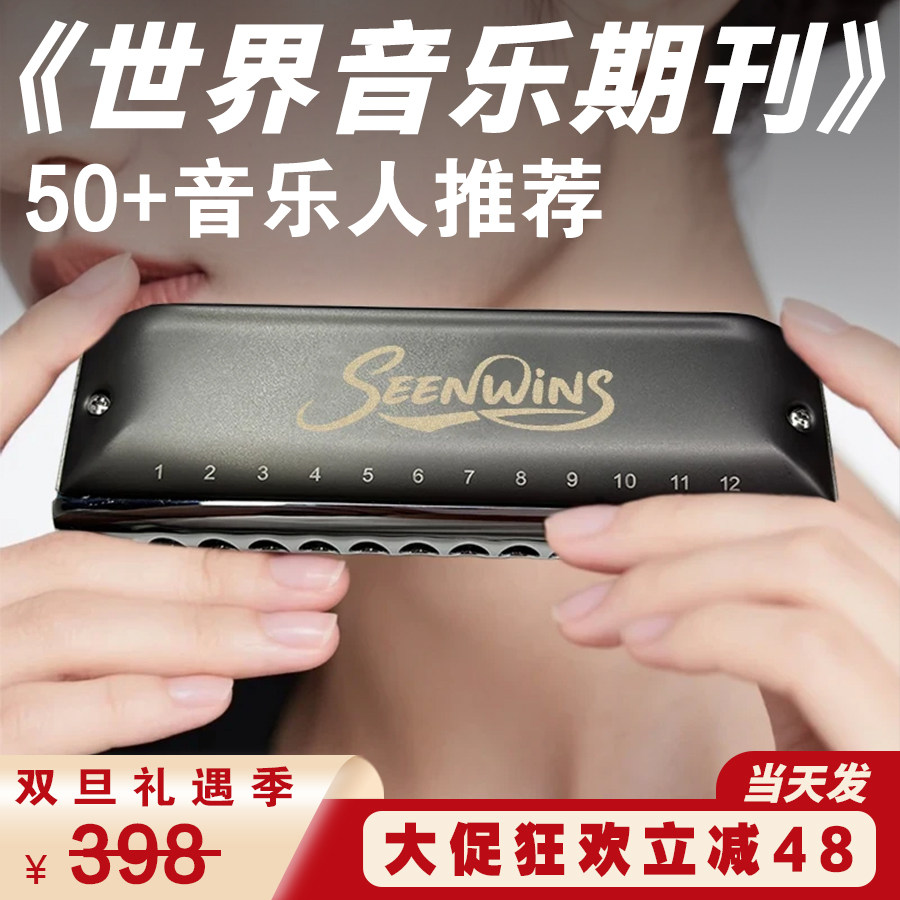 12孔48音C调半音阶口琴