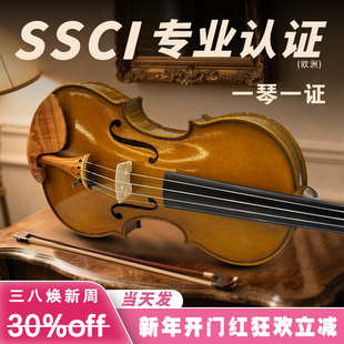 SEENWINS圣维斯GOLD专业级纯欧料演奏级小提琴纯手工意大利云杉木