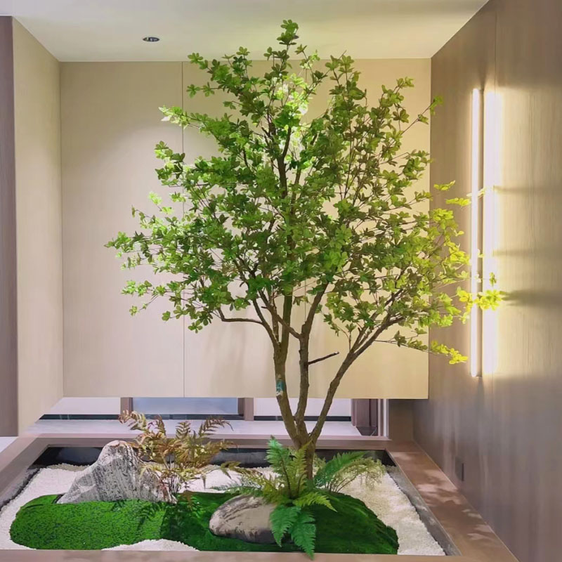 仿真日本吊钟树橱窗装饰绿植假马醉木景观室内北欧风摆件楼梯造景