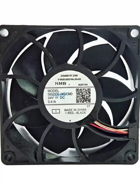 NMB日本08025DE-24Q-CMD 24V 0.41A机器人变频器四线散热风扇8025