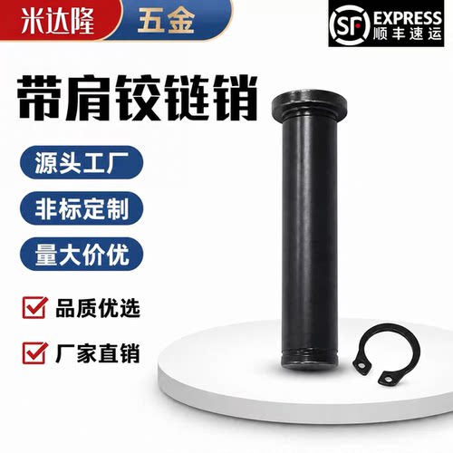 带肩铰链销轴卡簧销挡圈型MIC01