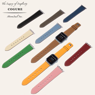 小众 10手表真皮表带Apple 女款 6高级感轻奢质感皮质男款 ultra iwatch Series COGURE适用苹果Watch