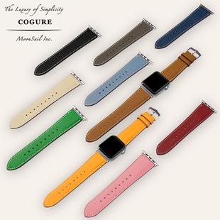 小众 10手表真皮表带Apple 女款 6高级感轻奢质感皮质男款 ultra iwatch Series COGURE适用苹果Watch