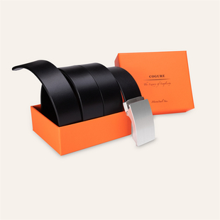 腰带潮自动扣商务宽裤 新款 带送礼 真皮皮带简约牛皮时尚 COGURE男士