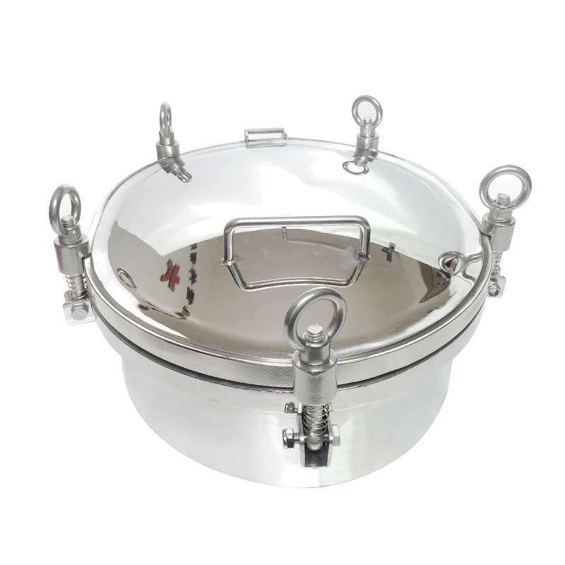 盼特304不锈钢卫生级压力人孔316带压圆手孔罐上配件锅炉3KG储罐