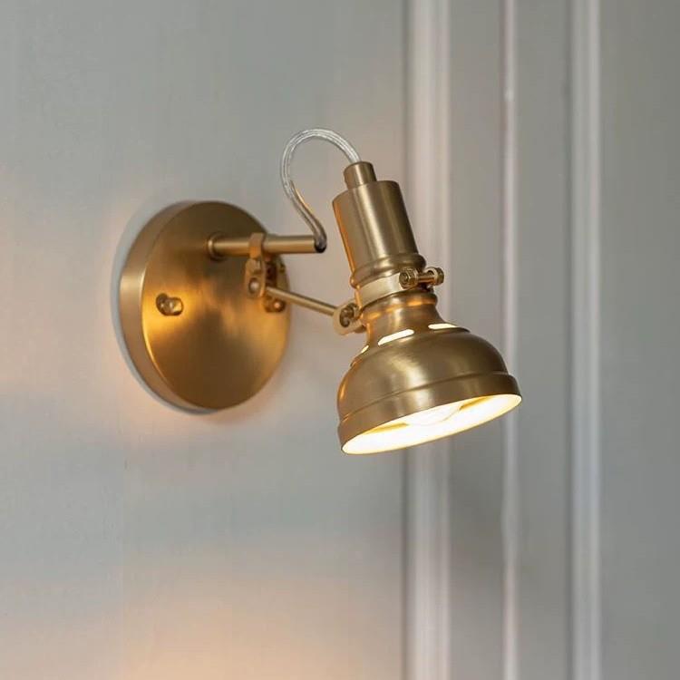 复古风轻奢简约现代全铜壁灯北欧客厅走廊玄关民宿卧室床头氛围灯