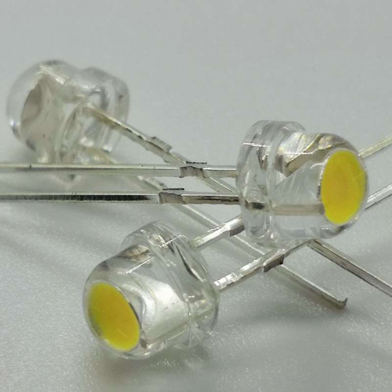 F5草帽白灯日光灯球泡灯用 大杯低光衰超高亮 led灯珠高亮