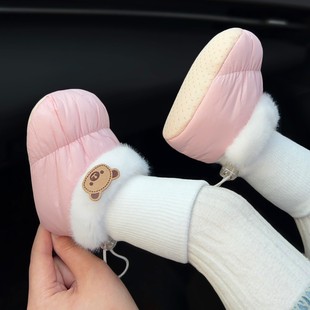 袜0到6个月加厚冬季 婴儿鞋 子6到12个月冬天小月龄宝宝袜子外出鞋