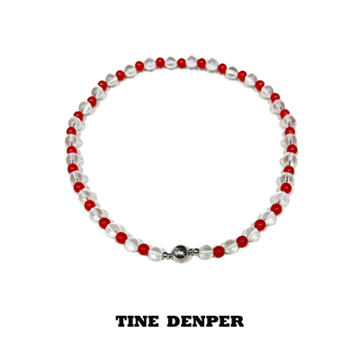 tine denper简约白水晶项链女拼接玛瑙秋冬小众设计高级感