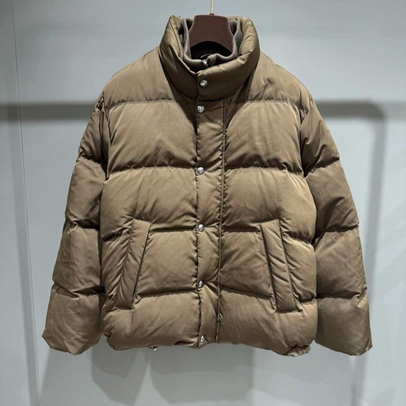 老钱风假两件立领丝绸绗缝棉服