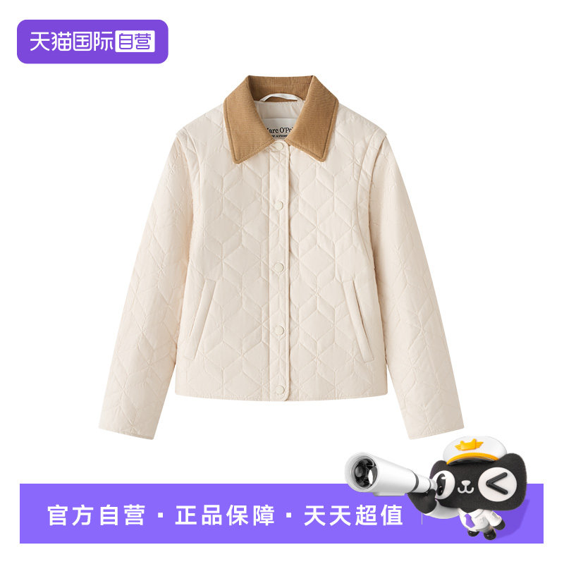 【自营】Marc O'Polo2025冬季新款格纹可脱卸袖子棉服外套女士