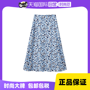Polo 商场同款 透气几何印花长款 Marc 薄款 半身裙女 自营