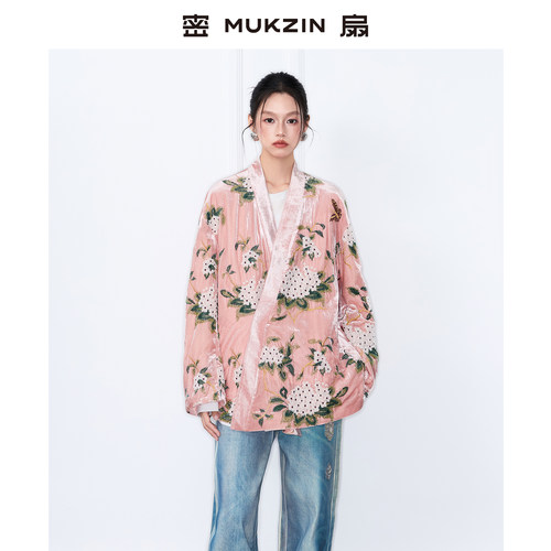 新中式复古中国风设计感丝绒棉服