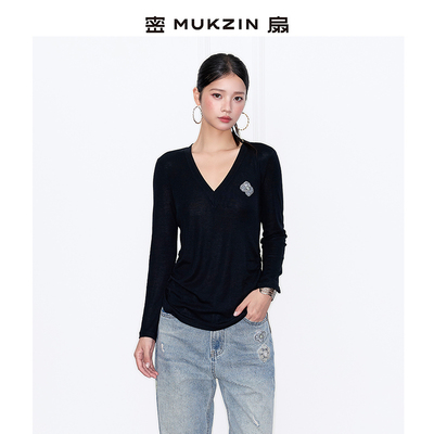 密扇秋季修身羊毛打底衫