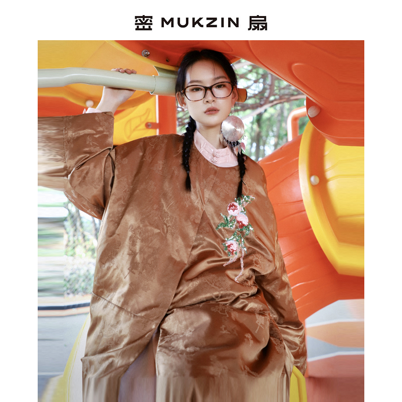 密扇2024新款胶囊系列新中式国风羽绒服女士冬季保暖鸭绒上衣外套