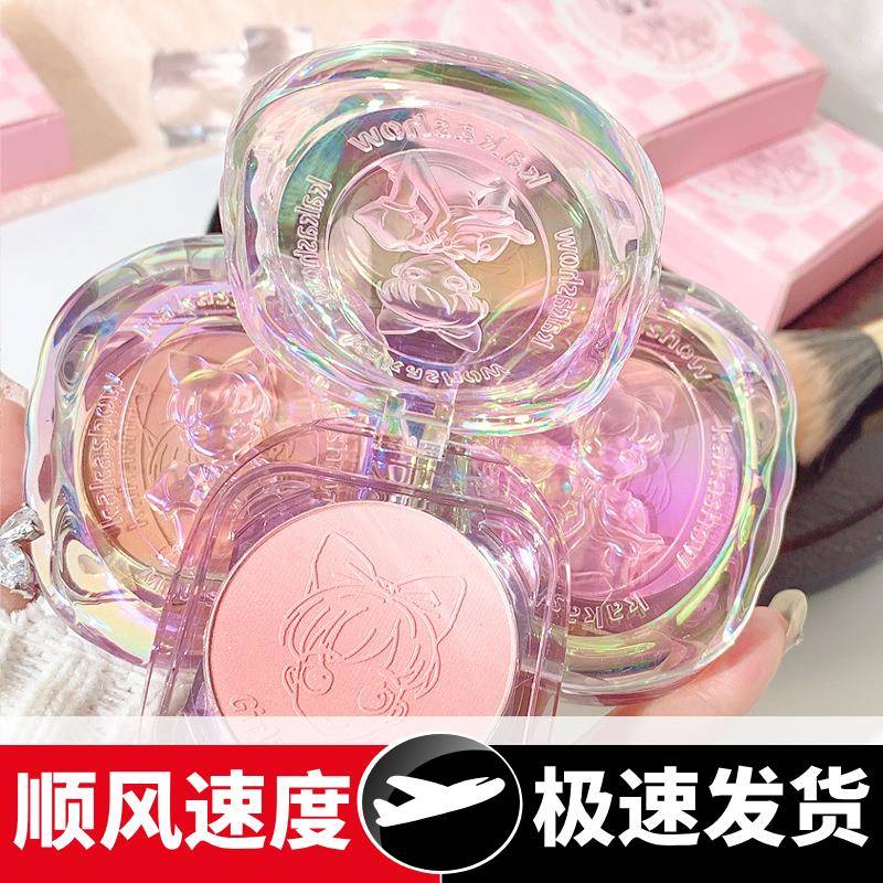 少女心渐变腮红哑光细闪自然细腻元气可爱纯欲膨胀色胭脂
