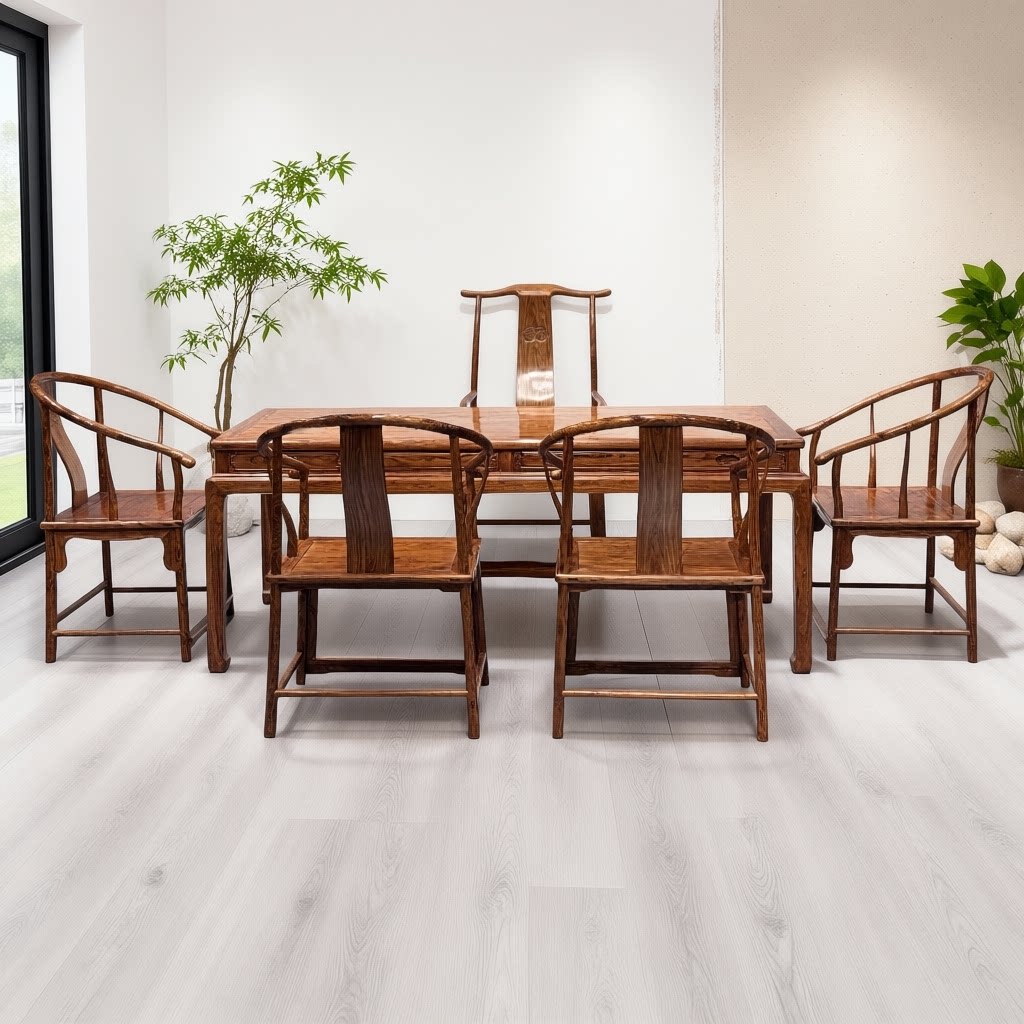 海南黄花梨实木大板茶桌椅组合红木茶几客泡茶桌茶道套装茶台古典