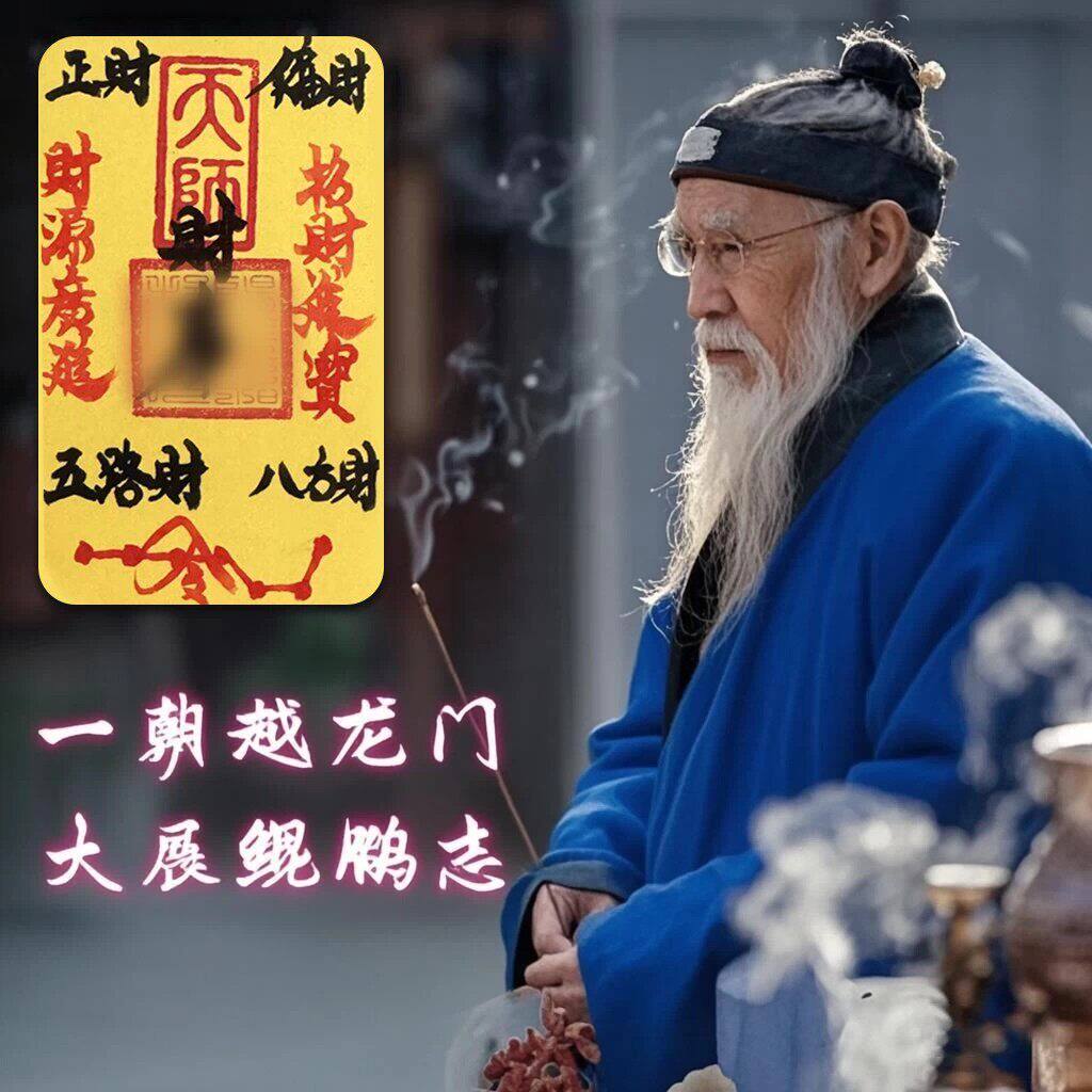 2026手工毛笔道家教贺符卡财库好运顺利祛驱避僻辟改化镇宅风水摆