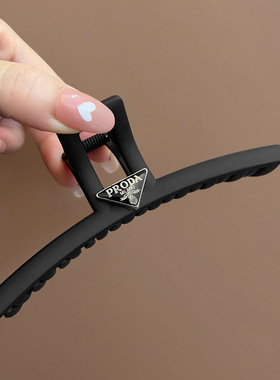 黑色高级感鲨鱼夹女后脑勺大抓夹气质简约发卡大号2023年新款头饰