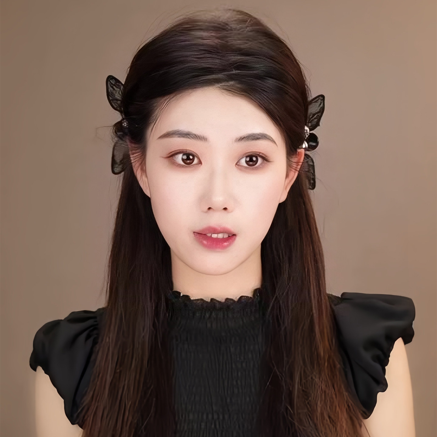头包脸效果黑色精灵耳抓夹韩系蝴蝶结侧边刘海头发夹子头饰发夹女