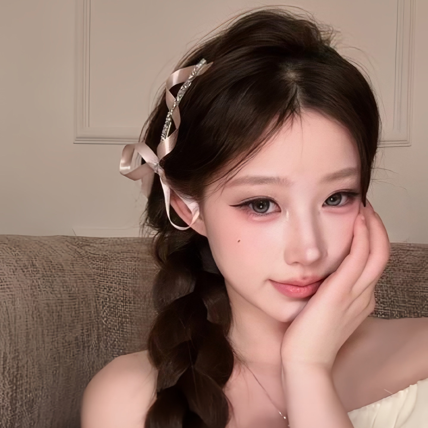 韩系新款芭蕾风闪钻蝴蝶结弹簧夹图片