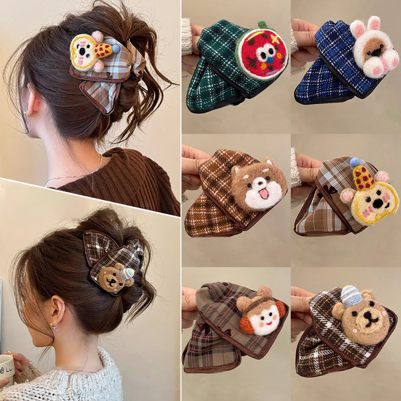 美拉德复古抓夹赫本风蝴蝶结发夹