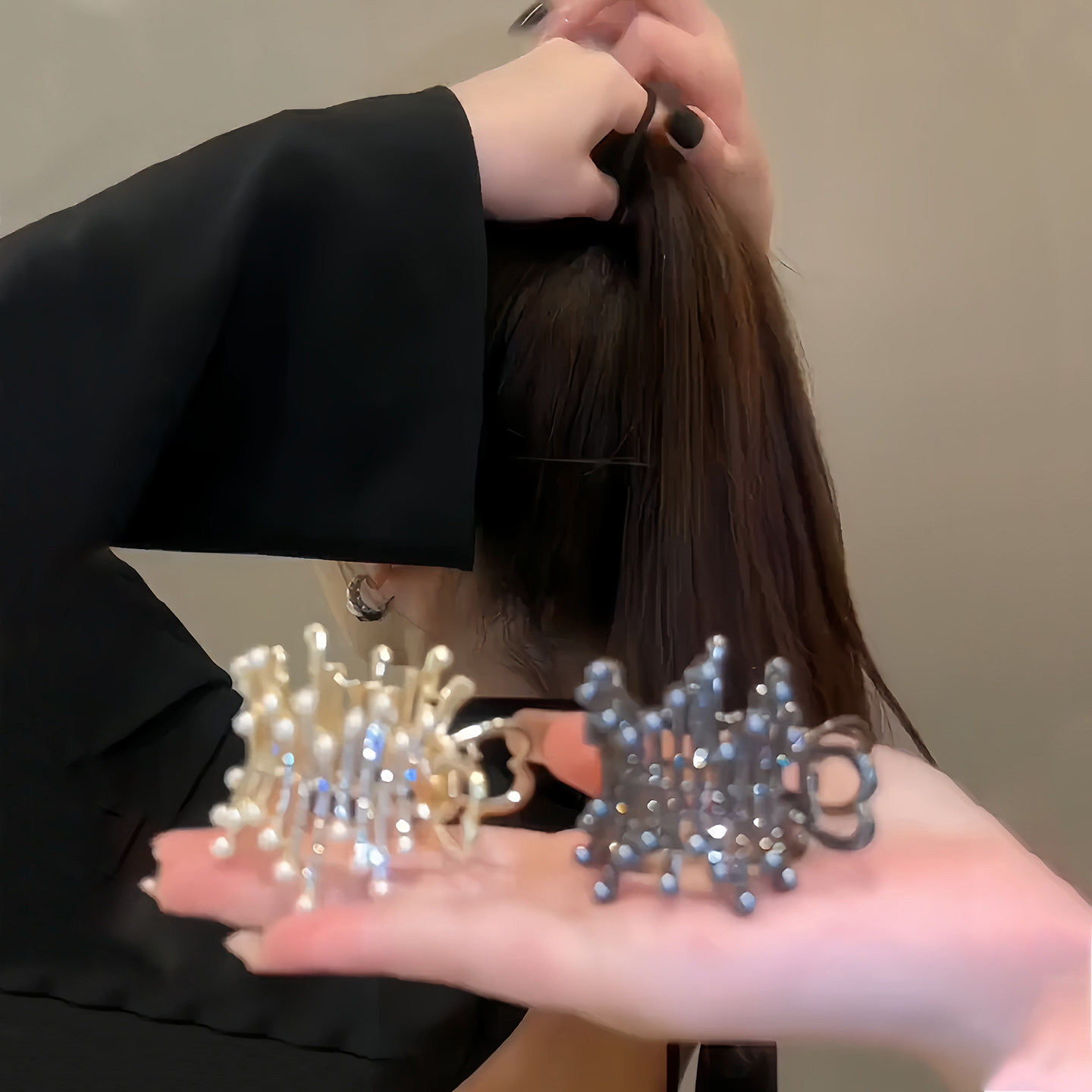 精致高马尾头发小抓夹女高级感2026新款后脑勺鲨鱼夹子发夹头饰