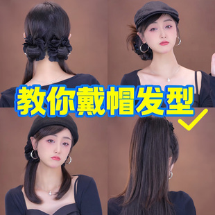 秋冬带帽盘发丸子头落叶小抓夹头饰女2026新款后脑勺头发鲨鱼发夹