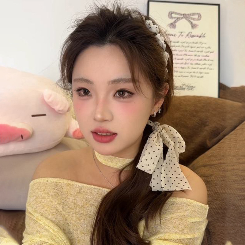 齿梳飘带发箍女款高颅顶马尾发捆